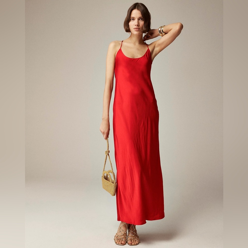 J.Crew Collection cowlback slip dress in satin CD424